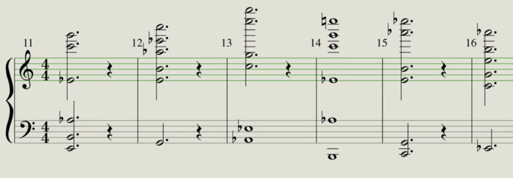 Verticalisation de l'hexacorde étape 1